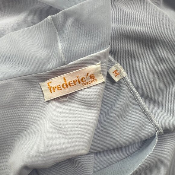 Vintage Chiffon Two Piece Matching Set Robe Slip Lace Maxi Chemise Dress 50s 60s - Picture 5 of 7